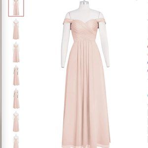 Formal, Peach Bridesmaid/Wedding Guest floor length dress